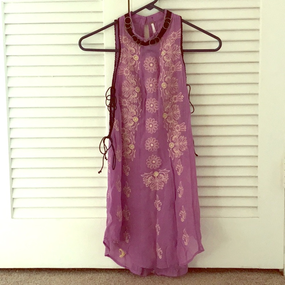 Free People floral embroidered dress / top
